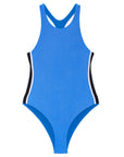 ImamaZin_Active_Swimwear_Dynamo_High_ Neck_Racer_One_Piece_Zaffiro_Front_Flatlay