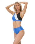 ImamaZin_Active_Swimwear_Wonder_High_Waist_Bottom_Zaffiro_Quarter_Front