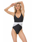 ImamaZin_Active_Swimwear_Marvel_V-Neck_One Piece_Black_Front_A