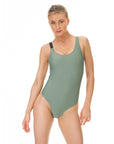 ImamaZin_Active_Swimwear_Remarkable_Scoop_Neck_One_Piece_Army_Front_B
